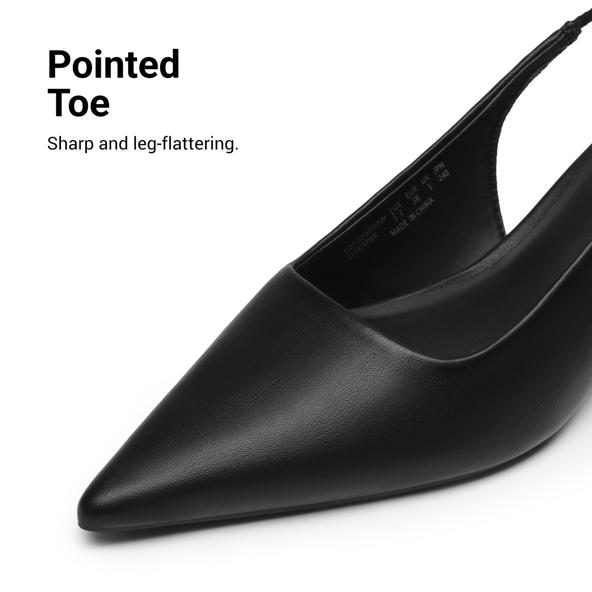 DREAM PAIRS Scarpe da Donna Slingback con Tacco | Scarpe décolleté comode con tacco da 4,5 cm e punta a punta – Eleganti, adatte a matrimoni, feste e lavoro