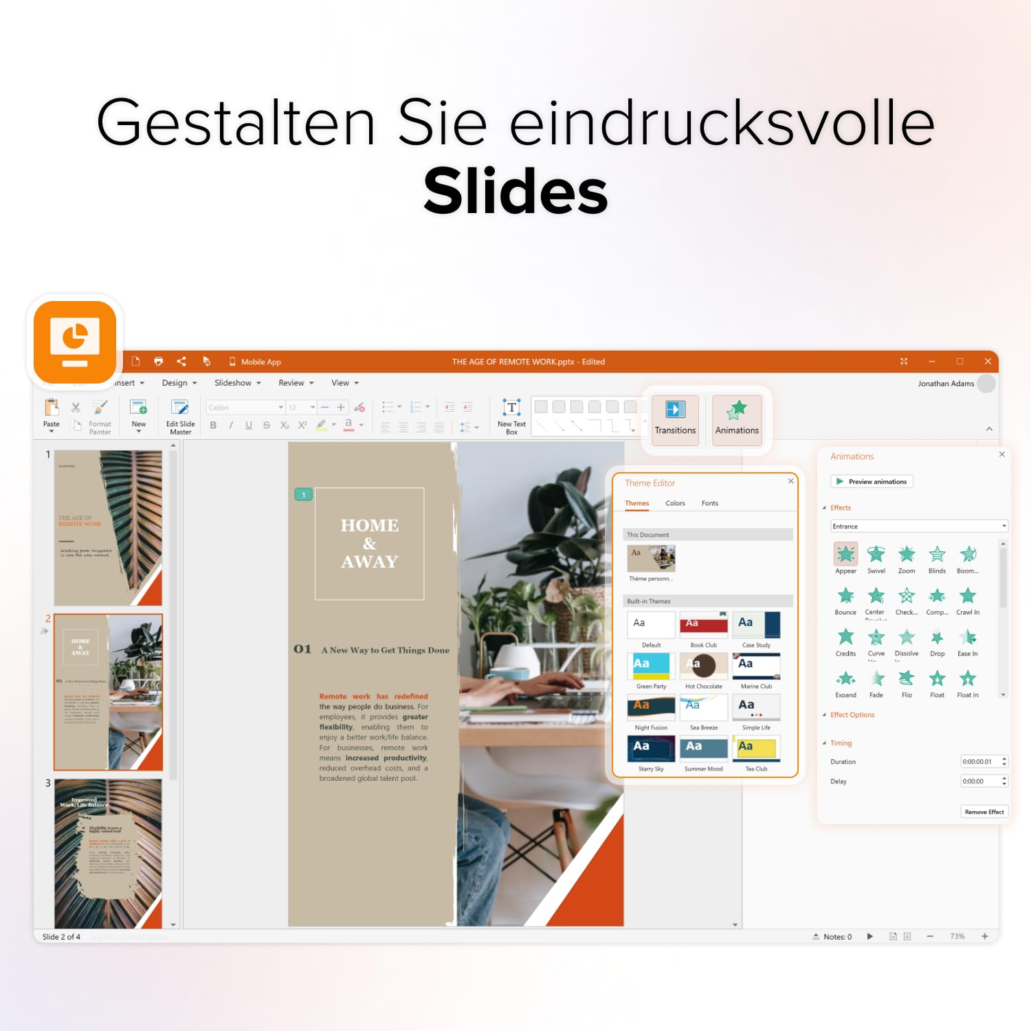 MobiOffice Lifetime: 4-in-1-Bürosuite für Windows | Lifetime-Lizenz | Textverarbeitung, Tabellenkalkulation, Präsentationen, E-Mail + kostenloser PDF-Reader