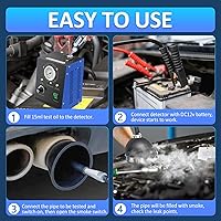 Vista 4 de Automotive Smoke Machine, Upgraded 19PSI Leak Detector Unit Kit Dual Mode Built-in Air Pump DC12V EVAP Vacuum Exhaust Leak Diagnostic Tester Tool