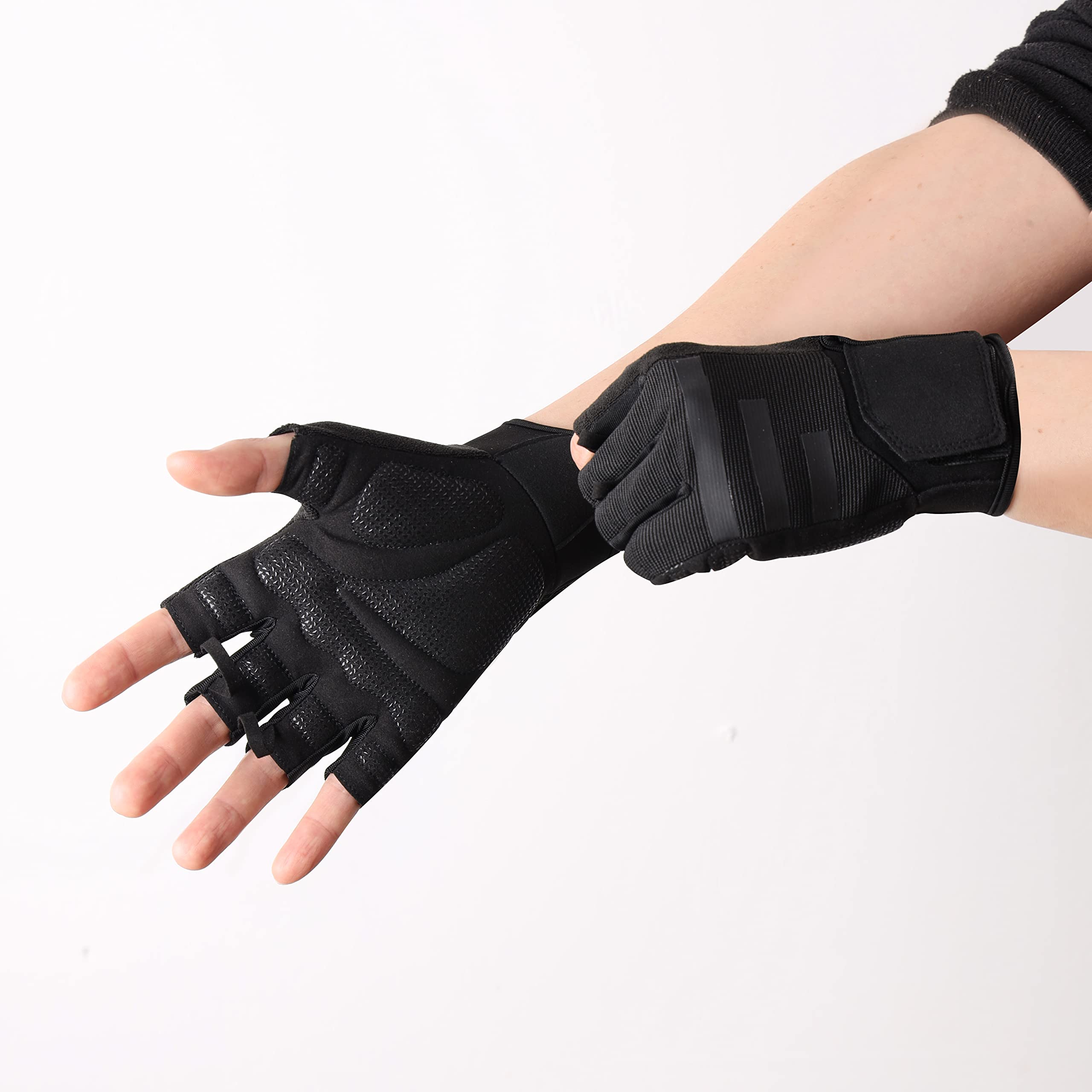 BEAST RAGE Guanti da palestra per il sollevamento pesi per uomini e donne, traspiranti, antiscivolo, con palmo imbottito in silicone, per il ciclismo, l'allenamento per la forza. (M, ROSA