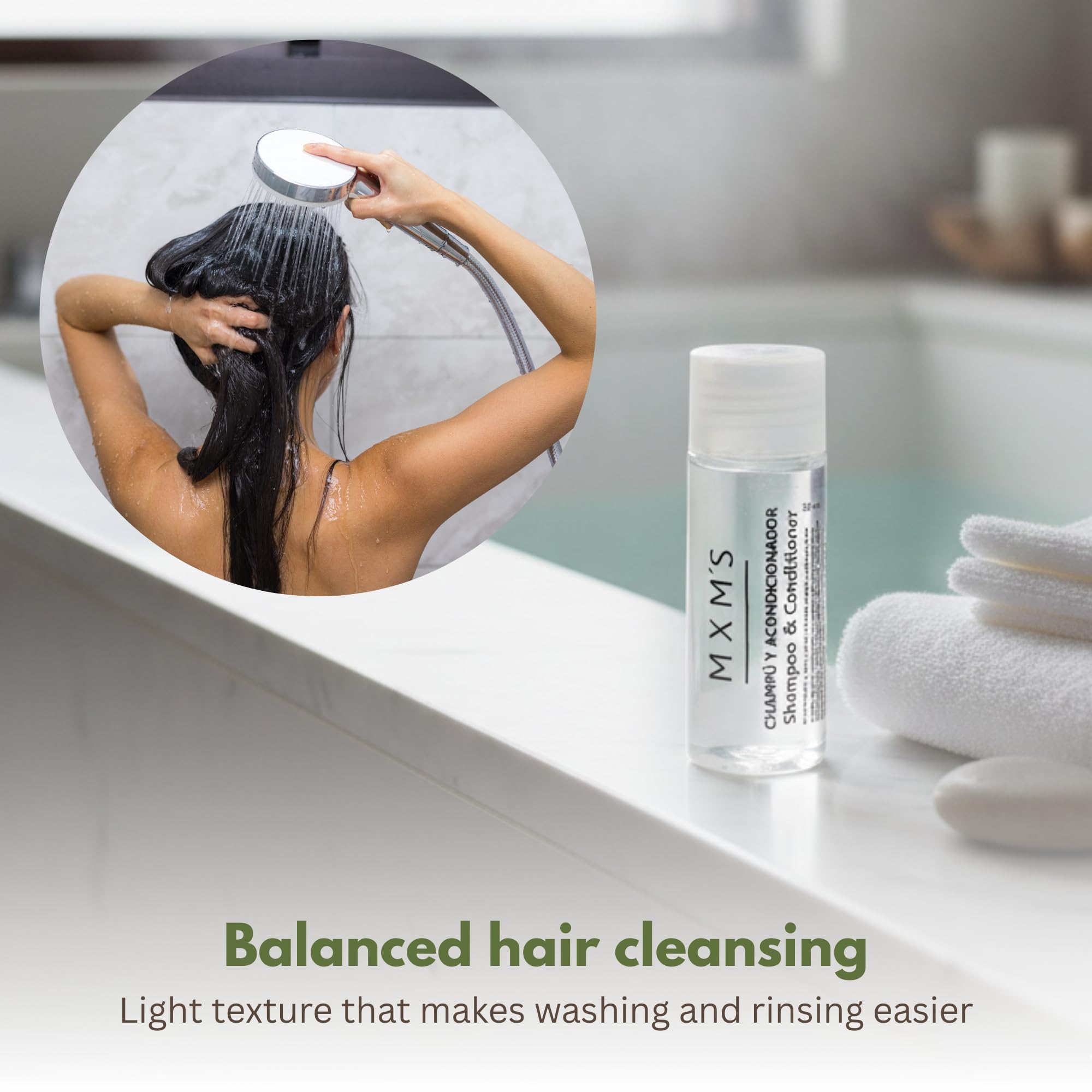 50 Flacons Shampooing 30 ml – Amenities Salle de Bain Monodose, Soin et Nettoyage des Cheveux, Format Voyage, Pack Hôtel, Kit Accueil, Recharge Rapide Hébergement