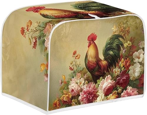 Vista 20 de UNICEU Funda acolchada para tostadora con patrón de café, se adapta a la mayoría de tostadoras estándar de 4 rebanadas patrón de café,Hojas de otoño