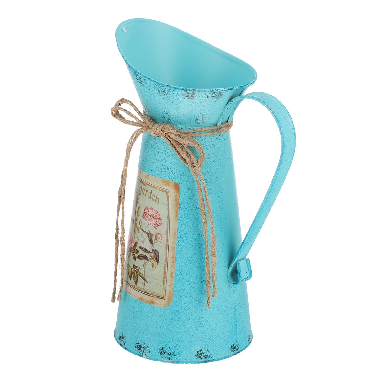 Cubo de hierro para flores vintage en decoración de bodas y salones
