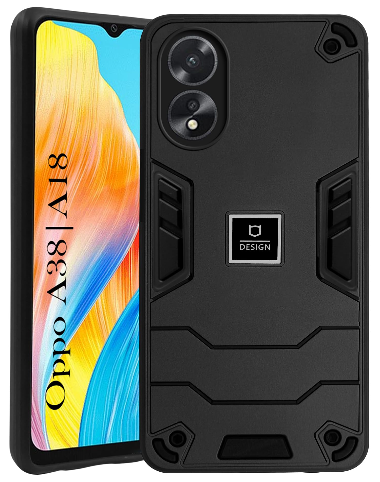 Jkobi Back Cover Case for Oppo A38 | Oppo A18 (Lightweight Polycarbonate| Slim Black) (B0CPVP3DYP) Amazon Price History, Amazon Price Tracker