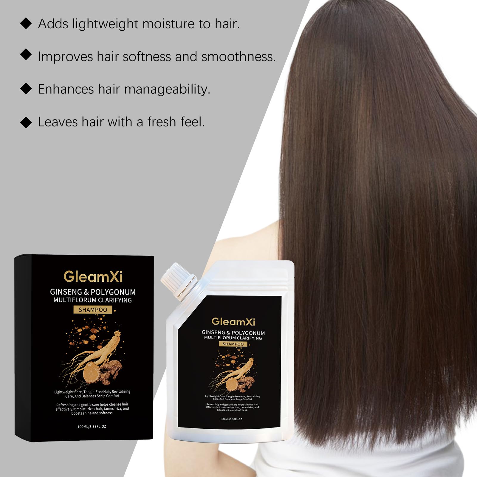 Szampon z polaru Root Plant Extract, wyciąg z żeń-szenia, szampon odżywczy, bio rozmaryn biotyna Thinning Hair Sham/, żeń-szeń i Polygonum Nourish And Moisturize Sha/Mpoo (5 szt.)