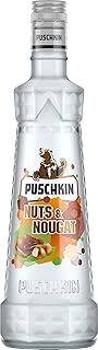 Puschkin - Nuts & Nougat Vodka - 70cl - 17.5% ABV - Premium Vodka - Creamy & Sweet Taste - Dessert Flavoured Vodka - Ideal for Cocktails
