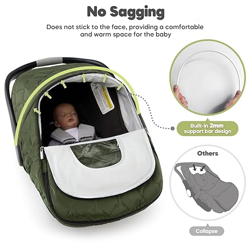 Miniatura 3 de Funda de asiento de automóvil para bebé, impermeable, resistente al viento, cálida funda de asiento de automóvil de invierno para asientos de