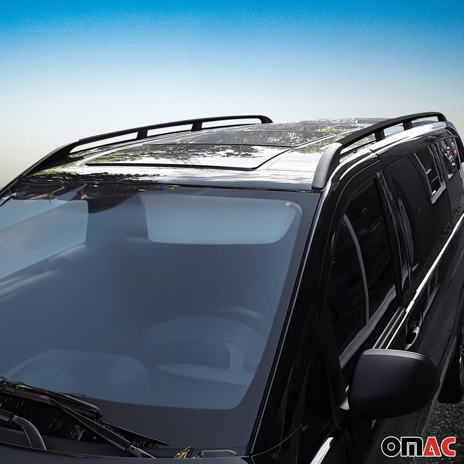 OMAC Rail Tetto Dachgepäckträger Relingträger compatibile con Jeep Renegade 2015-2024 Alu Nero