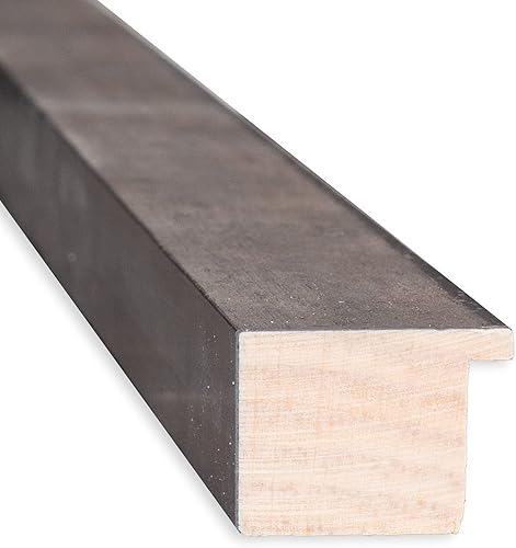 Miniatura 2 de Amanti Art Silver Bathroom Mirror for Over Sink, 29x31 Custom Made Marred Pewter Rectangle Vanity Mirror, Large Casual Wood Frame, Hangs Horizonally