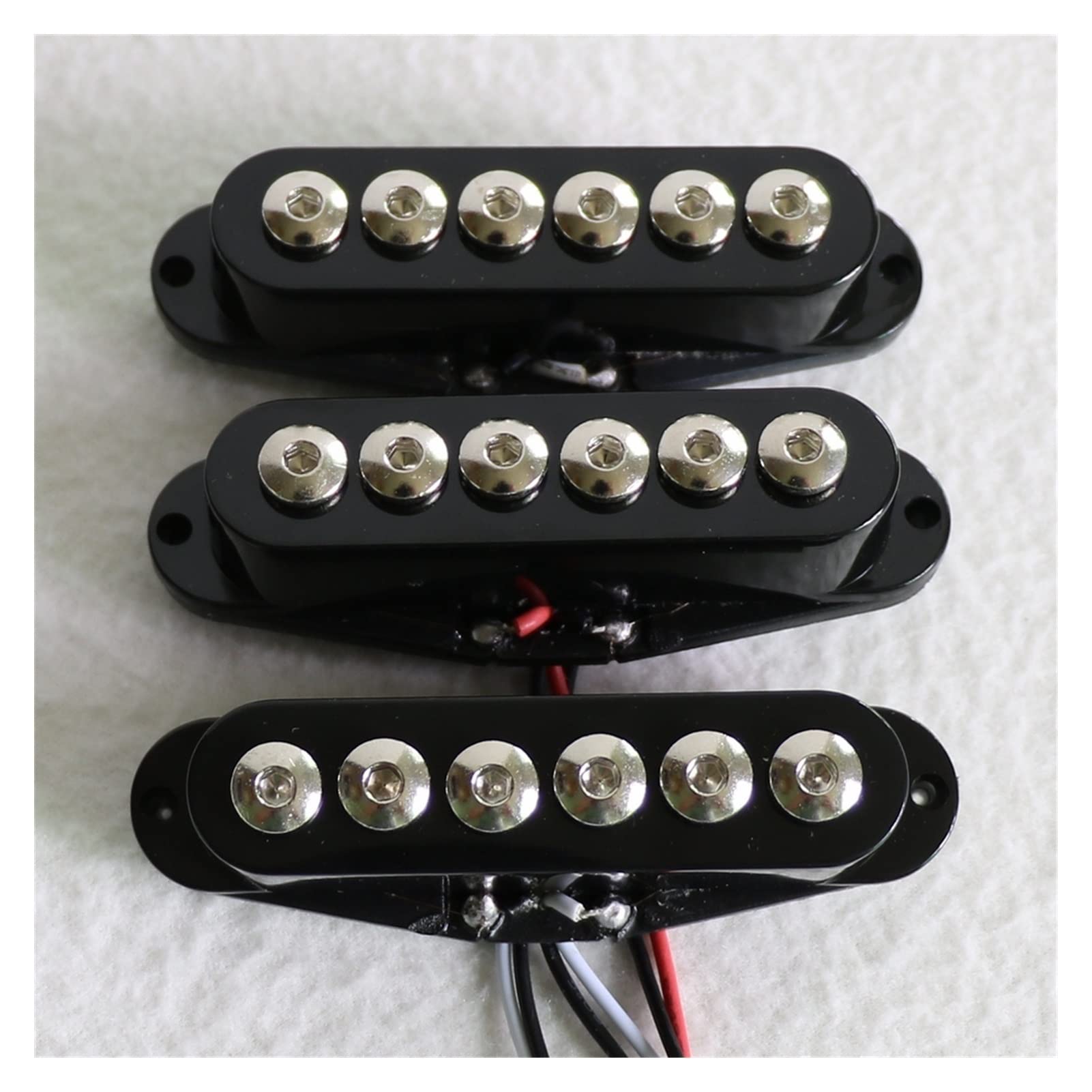 Pastilla de guitarra eléctrica Una Pieza De Polo Set Negro Color Single Bobina De Guitarra Eléctrica Piezas De Guitarra Piezas De Guitarra Kit Pastilla guitarra eléctrica (Color : 1 Neck+1pc Middle+1
