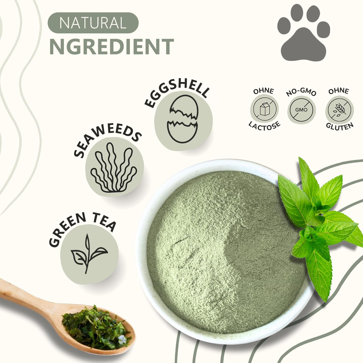Polvere dentale per cani e gatti 150 g, altamente efficace per rimuovere tartaro e alito cattivo, inibire la placca e rinfrescare l'alito, sicura ed efficace con ingredienti naturali
