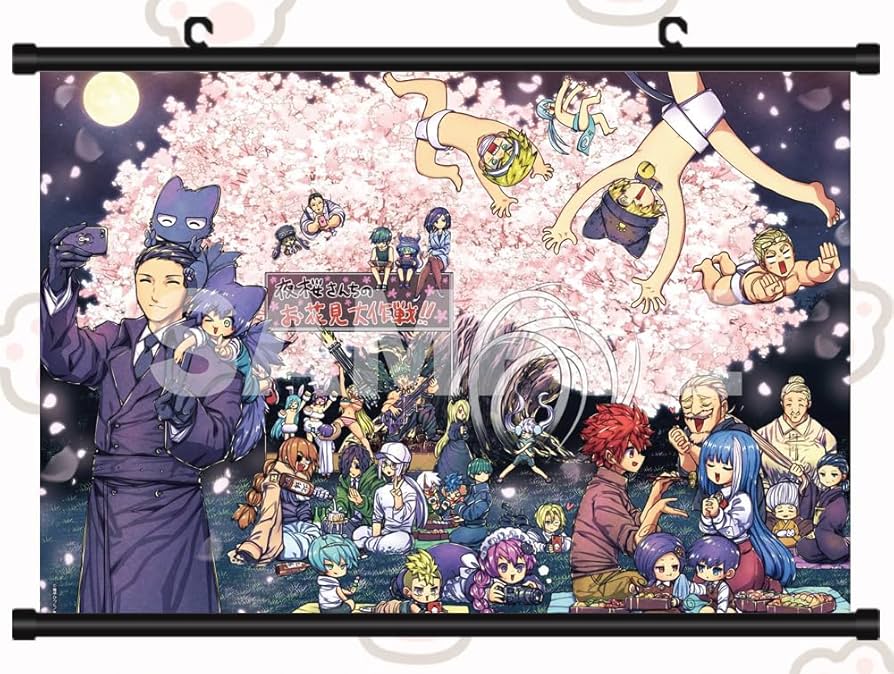 Amazon.co.jp: 夜桜さんちの大作戦 タペストリー 掛ける絵 朝野太陽