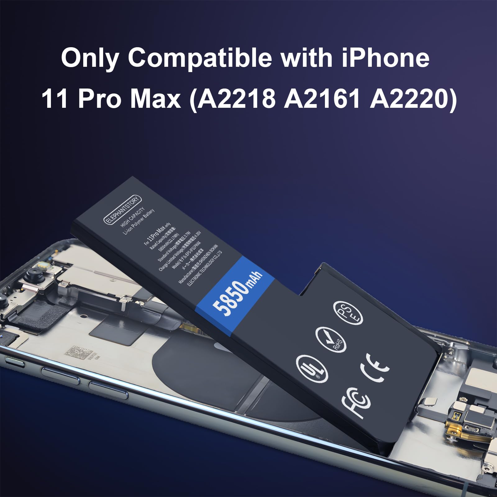 Batterie Pour Phone 11 Pro Max 5850mah Haute Capacité Batterie