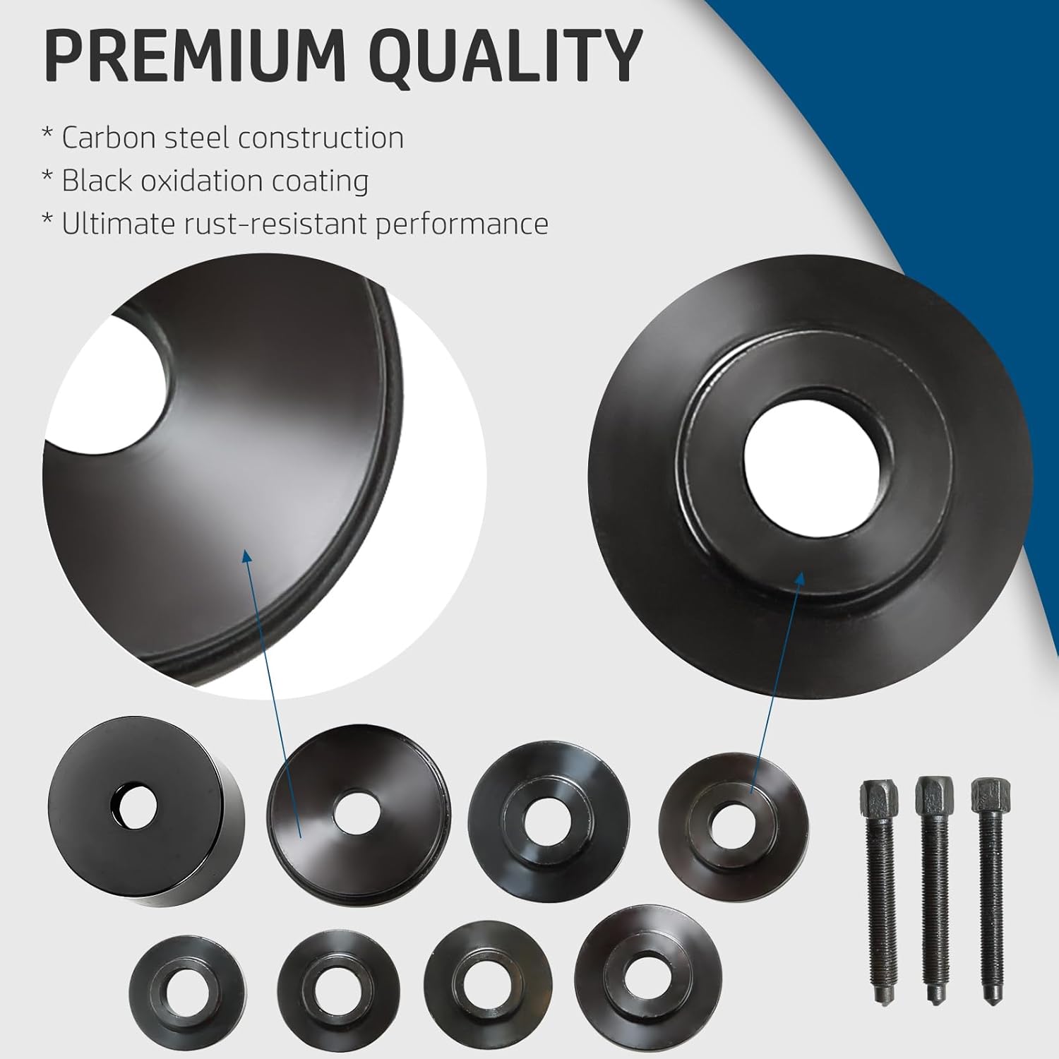 DASBET Front Wheel Drive Bearing Puller | 19PCS Front Wheel Hub Drive Bearing Removal Install Adapter Puller Pulley Service Tool Kit