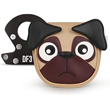 Big Crazy Golf Club Head Covers, Putter Cover with Strong Magnetic Closure, Driver Headcover, Square Mallet DF3 Putter Cover, Waterproof, Funny Design French Bulldog Pug Dog, Funny Golf Gift