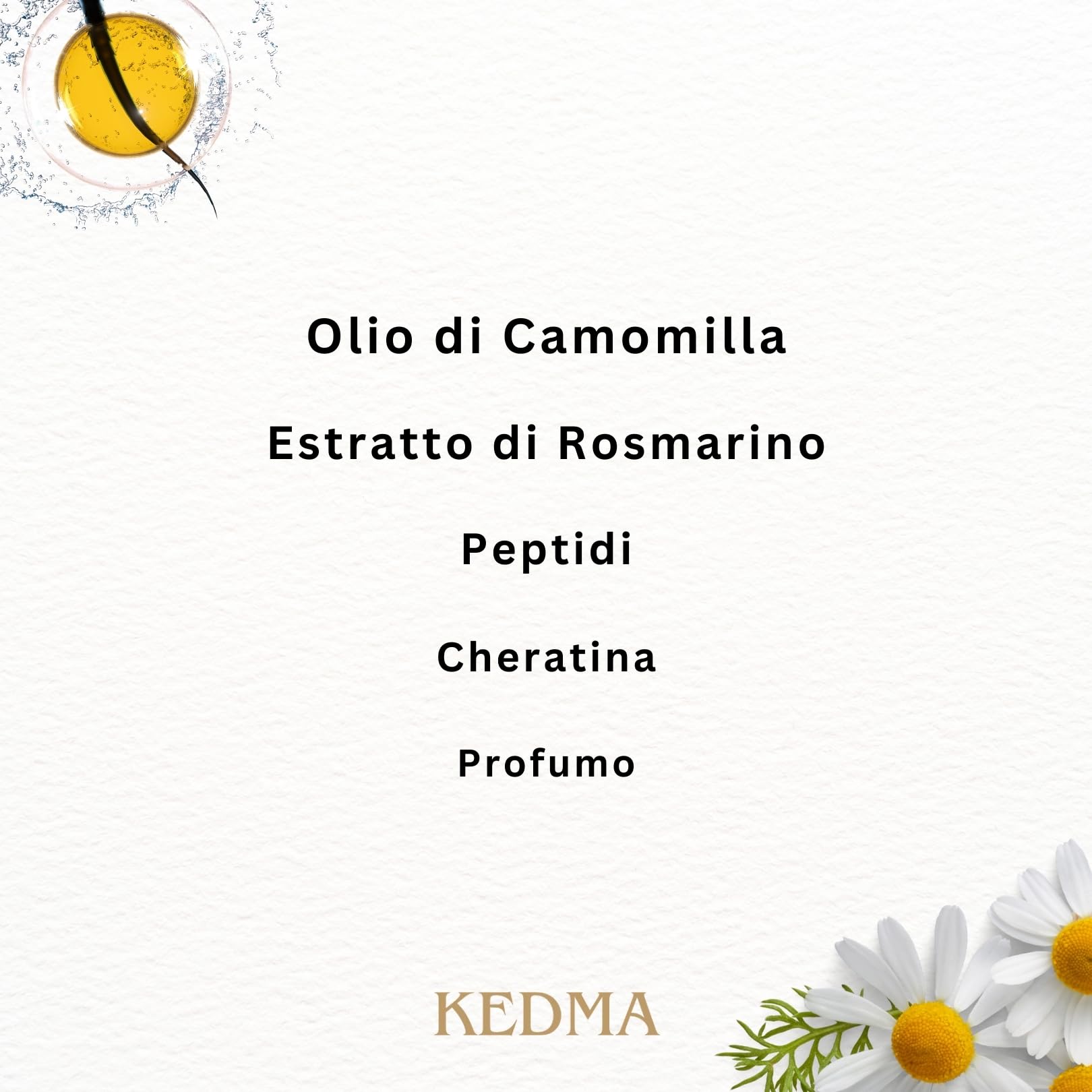 KEDMA - Champú Reparador con Péptidos para Cabello Fino - 500ml | El champú con péptidos y queratina fortalece el cabello fino y ayuda a que se vea más lleno y denso.