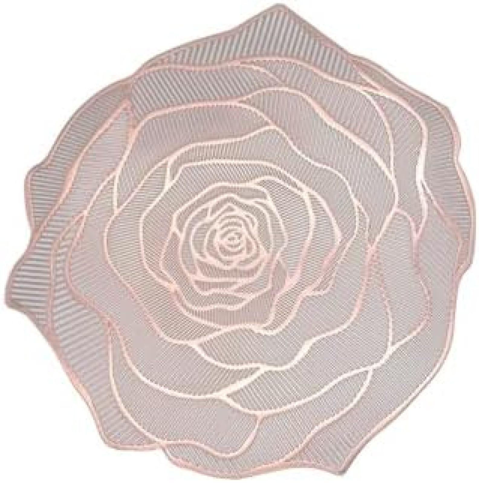 Set de table rond rose résistant à la chaleur pour protéger vos tables des taches et rayures