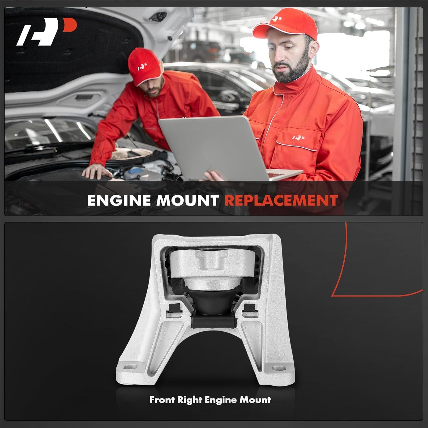 A-Premium Front Right Engine Motor Mount Compatible with Ford Focus 2005-2011, Transit Connect 2010-2013, 2.0L, Passenger Side