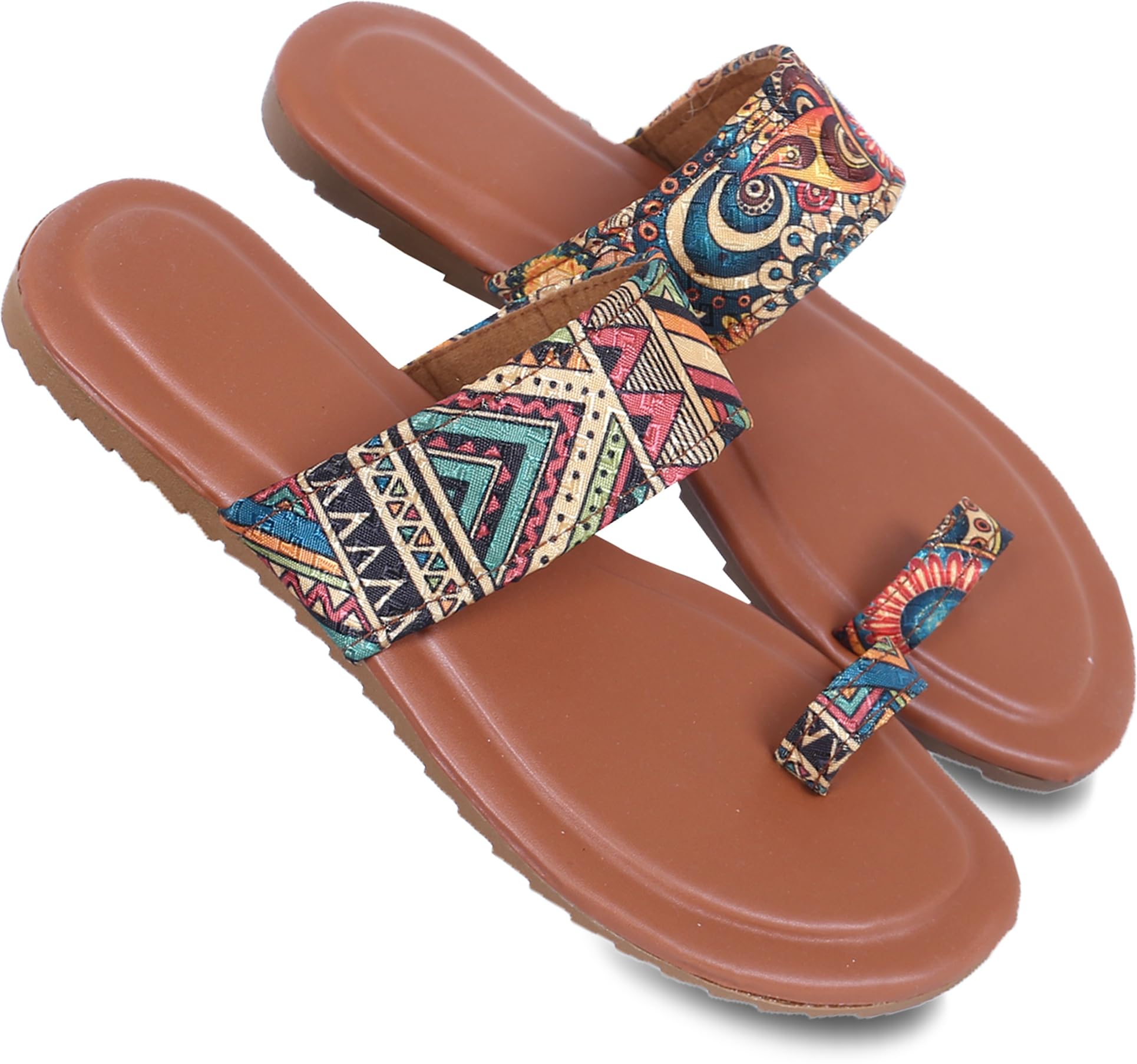 PADUKI Synthetic Leather Casual Flats Fashion Sandals for Women (Multicolor, 5 UK) (Set of 1 Pair) (2978) (B0CMLP58WM) Amazon Price History, Amazon Price Tracker