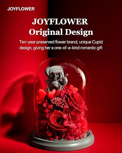 Miniatura 10 de JoyFlower Regalos para el día de San Valentín para ella, regalos de cumpleaños para mujeres, regalo de oso de rosas preservadas, cumpleaños, regalo