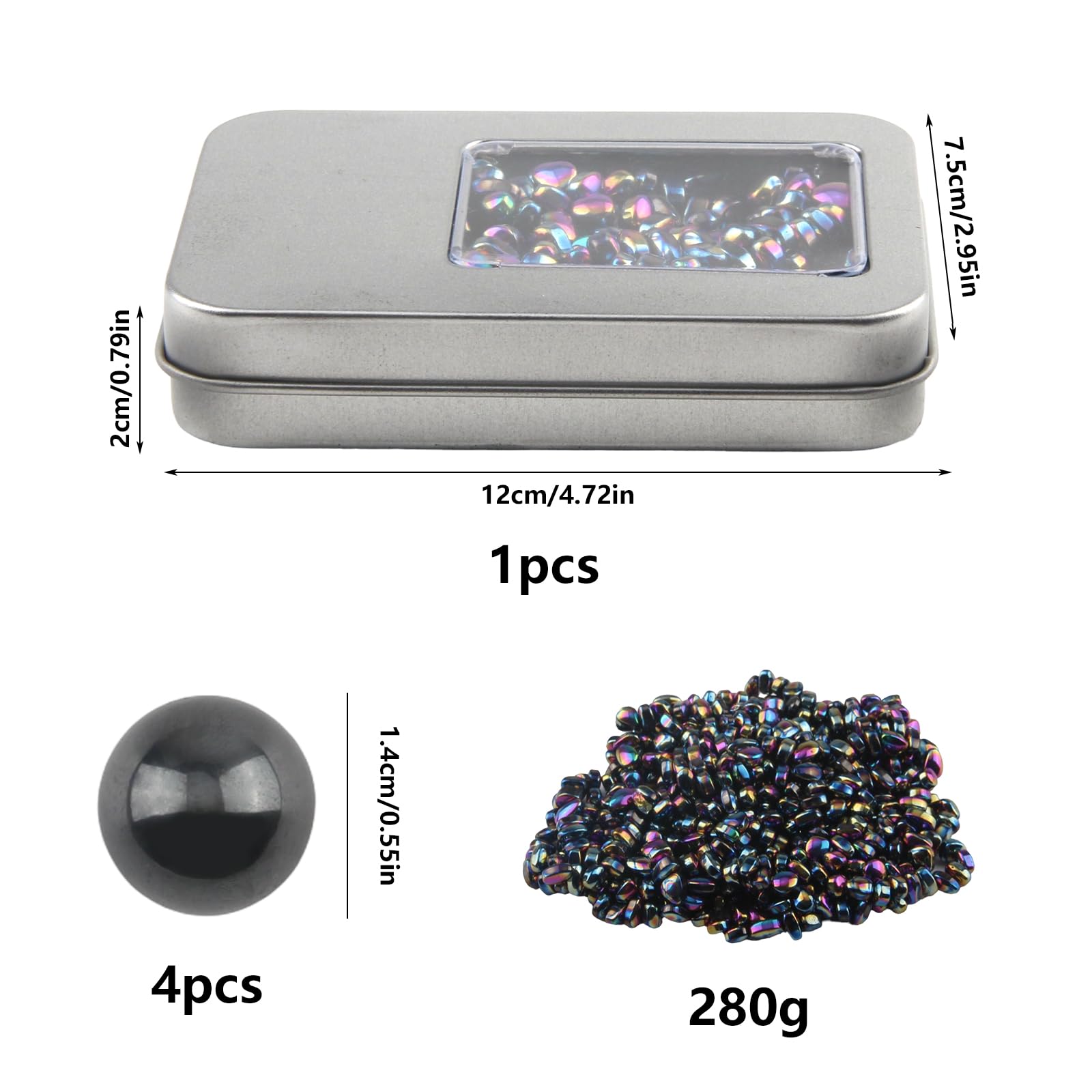 600+ Imanes Piedras de Colores Descompresión Magnetic Balls Imanes 4 Grandes Bolas Magnéticas Coloridas con Caja de Hierro Piedras Magnéticas para Ansiedad Pasatiempo Novedades Regalos