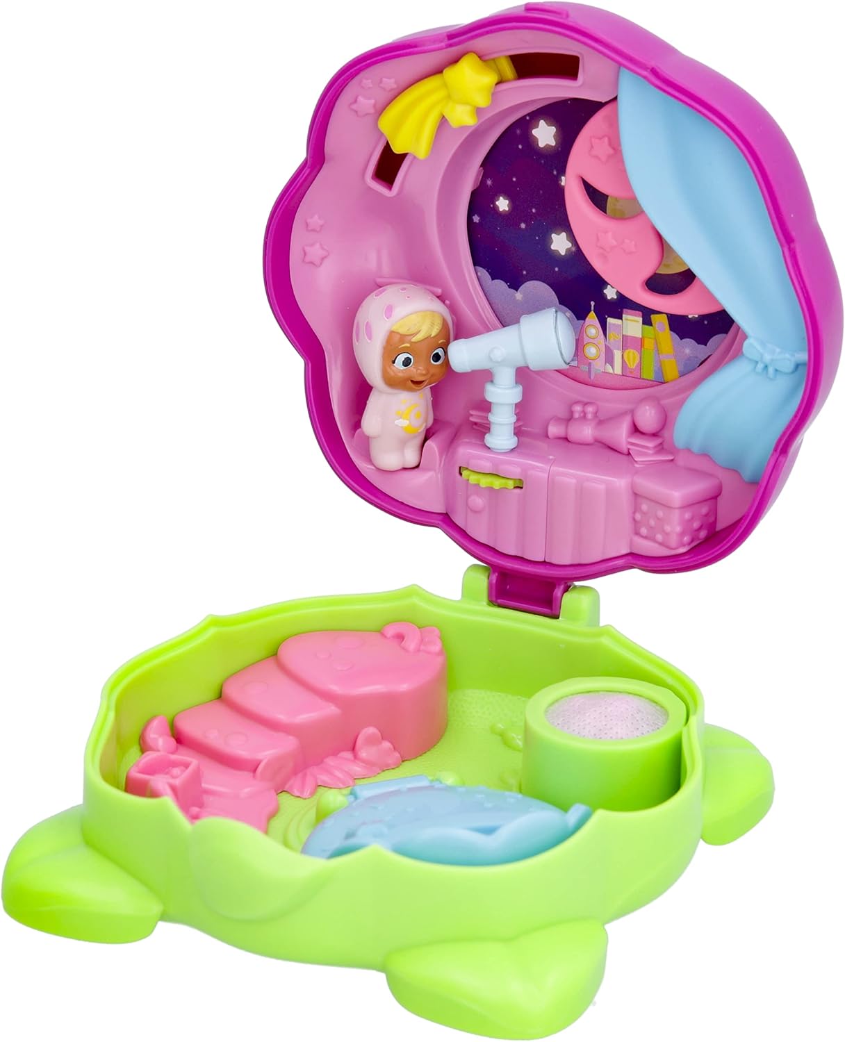 CRY BABIES Little Changers Moon | Cápsula Coleccionable en Forma de Flor Que Incluye una Mini muñeca, una pipeta y un Leaflet +3 Años