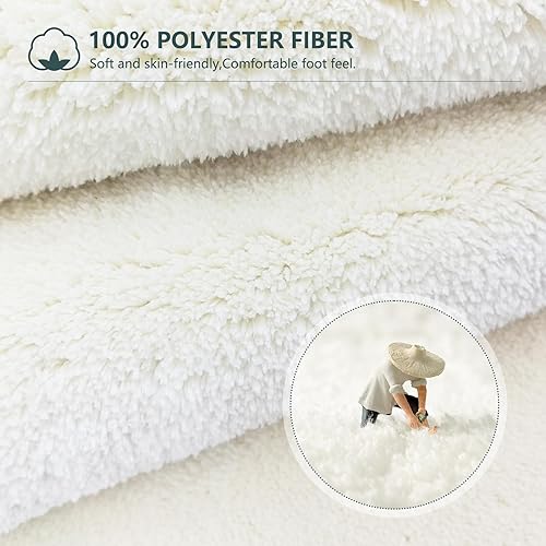 Miniatura 4 de Alfombras de baño bohemias de 17 x 24 pulgadas para decoración de baño, tapete de baño antideslizante y absorbente de microfibra de felpa suave,