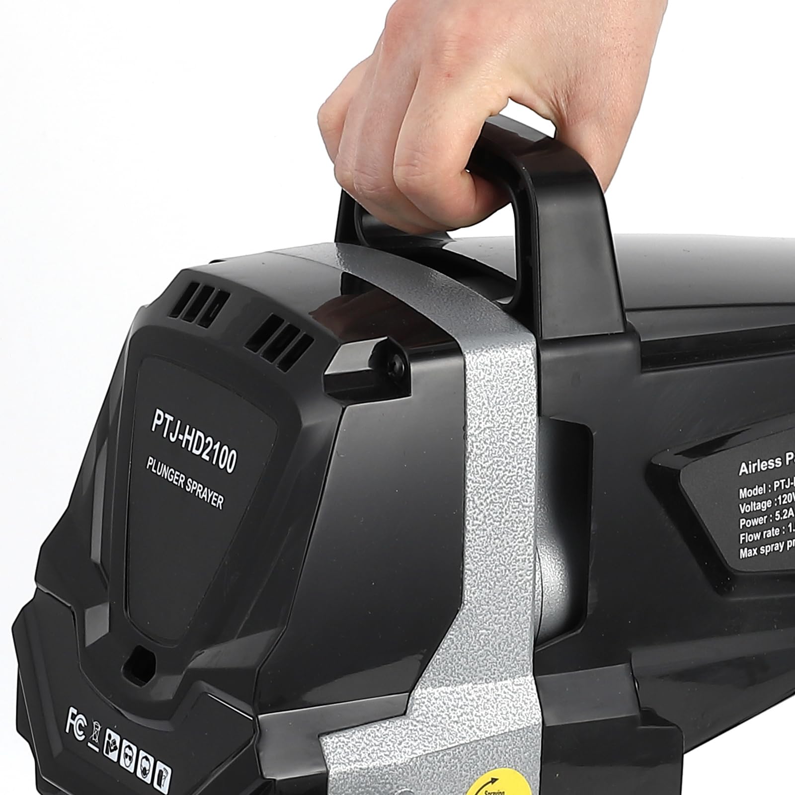 Pistola Pulverizadora De Pintura Airless Eléctrica 1010w - Baja Sobrepulverización - Poste Extensible De 20'' - 3000 PSI - Control De Flujo Ajustable - Ligera para Uso Profesional y Doméstico