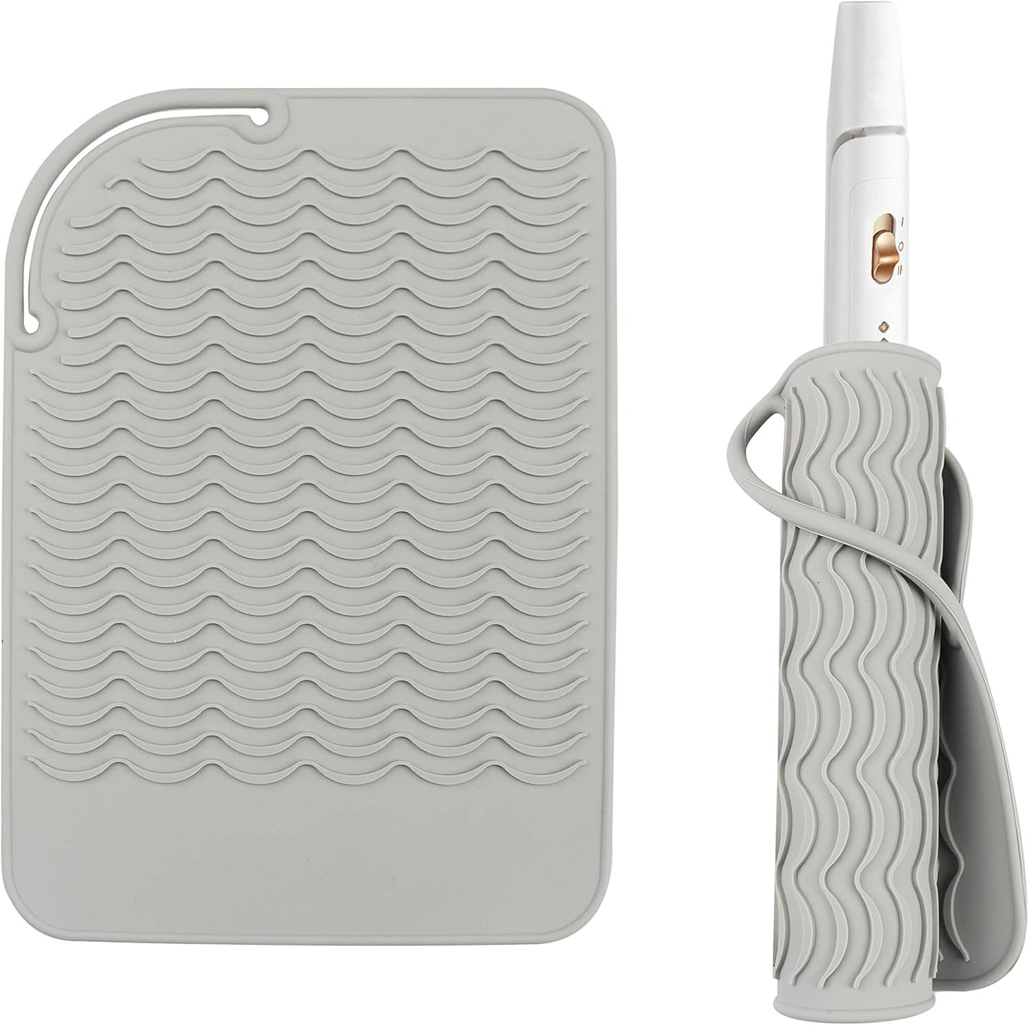 Heat Resistant Mat for Hair Straighteners, Silicone Curling Wands Mat