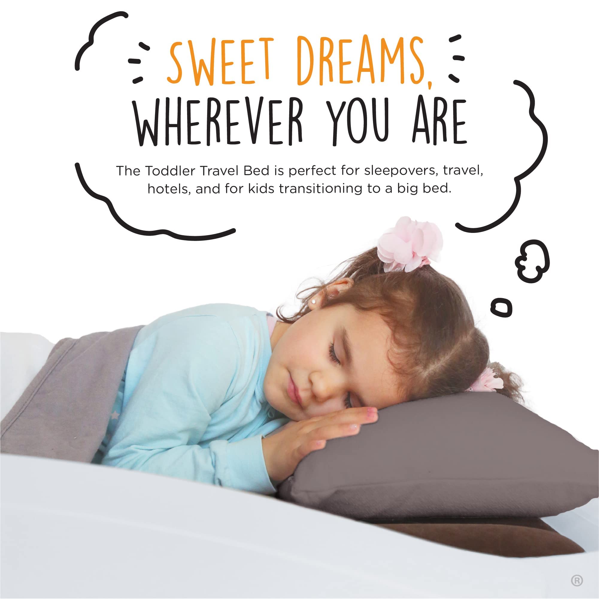 La Shrunks cama de viaje portátil hinchable colchón de aire cama para niños para viajes o uso doméstico, color blanco marrón blanco Talla:niño