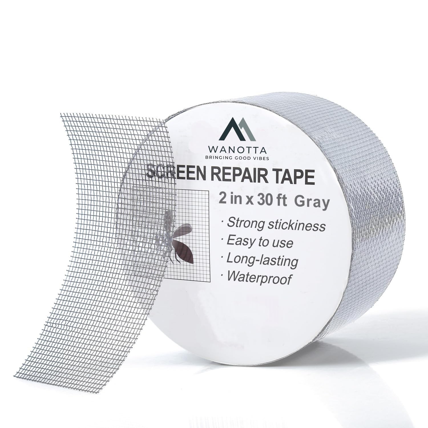 Strong Adhesive Mosquito Net Repair Tape, Waterproof Mosquito Net Tape Roll For Mesh Screen, Window & Door Patch With 2 Tissue tablet [Tape Size 200cm x 5cm]
