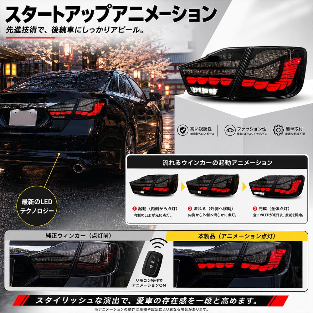 Amazon.co.jp: HCMOTIONZ トヨタ カムリ テールライト テールランプ 9