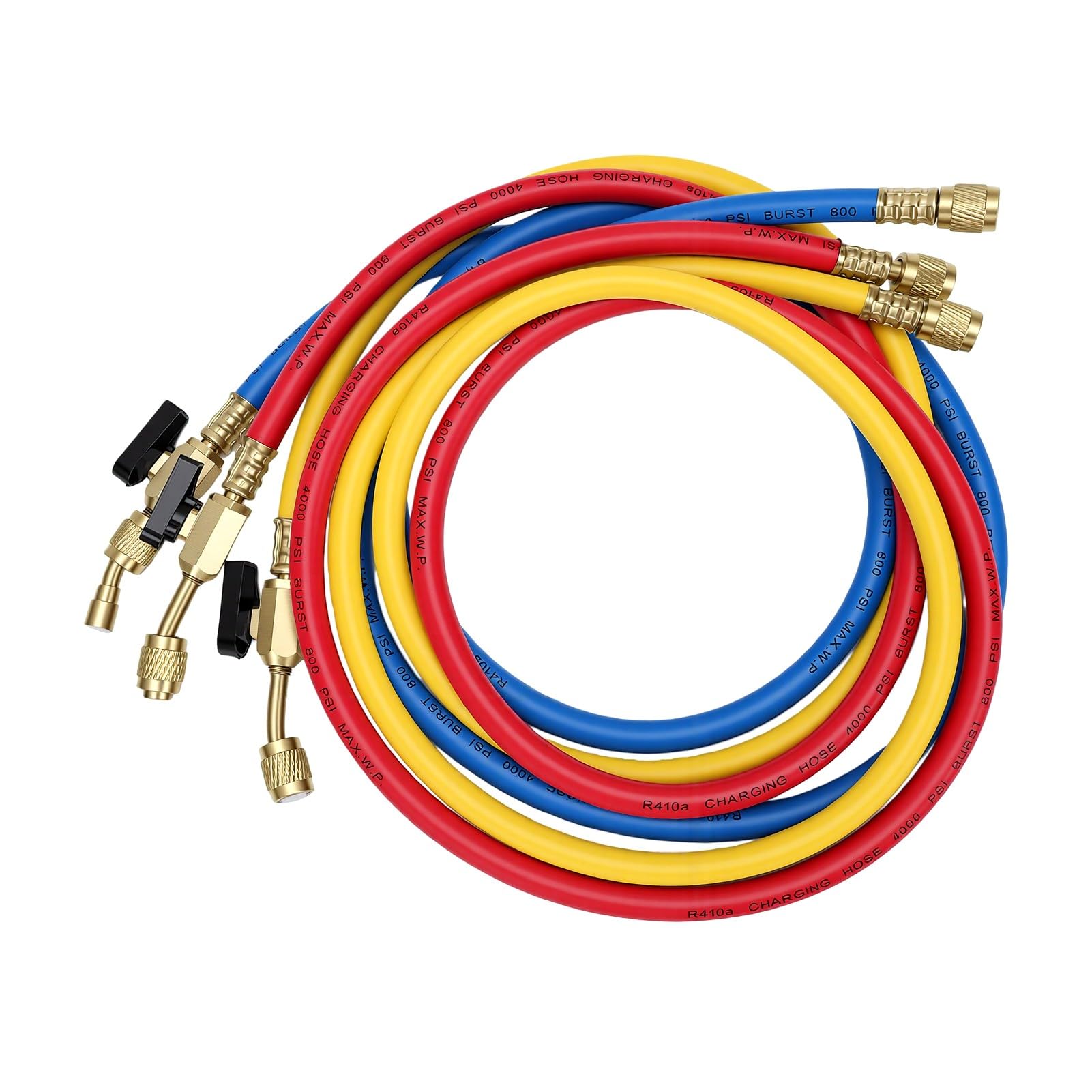Kit de Tuyau de Jauge de Collecteur AC 1/4 Po SAE 5 Pieds avec