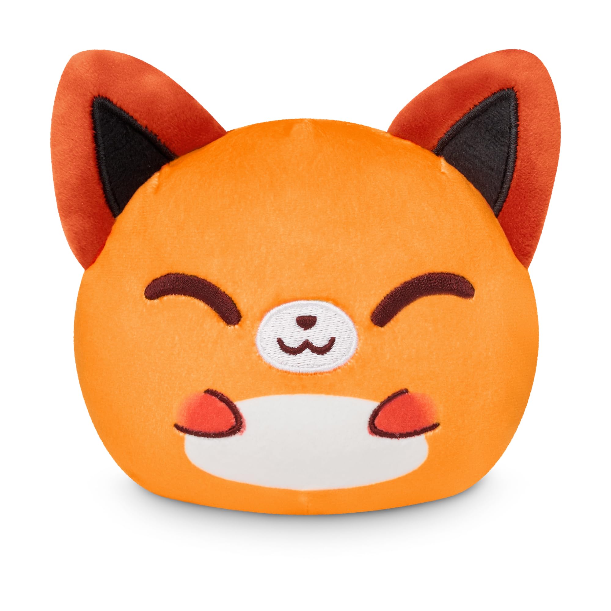 TeeTurtle 4" Reversible Fox Plushie - Cute Kawaii Orange and White - Soft Stuffed Animal