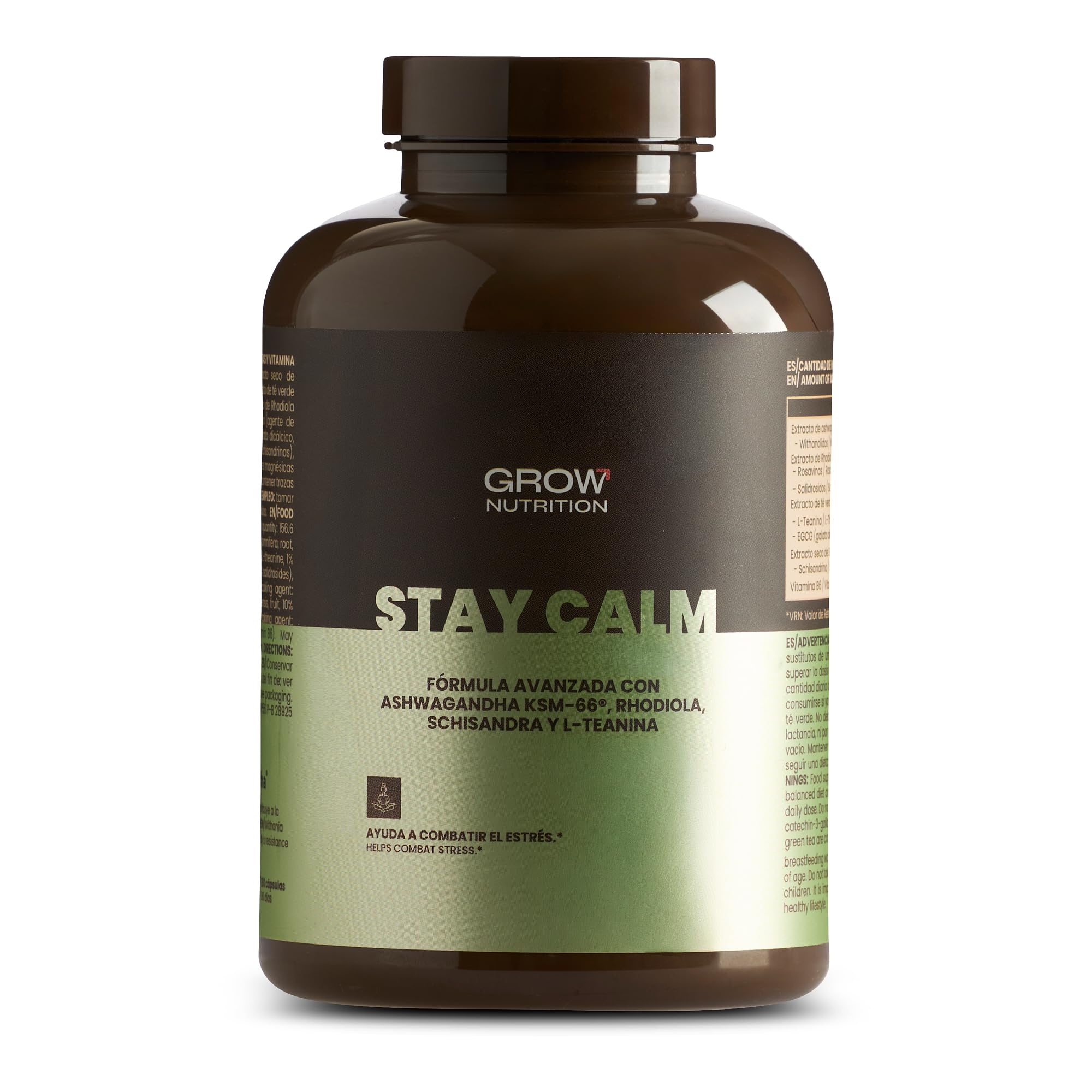 Grow Wellness Stay Calm Ashwagandha KSM-66 180 Cápsulas
