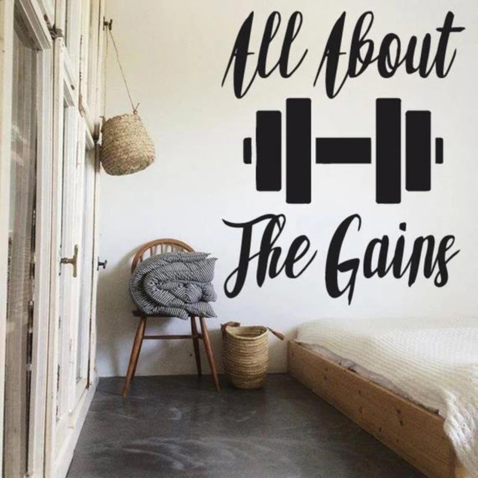 WEIMEIJIE Gym wall Decals, Bedroom Motivational Workout, Gym Fitness, Bodybuilding, Home Decor wall Decals