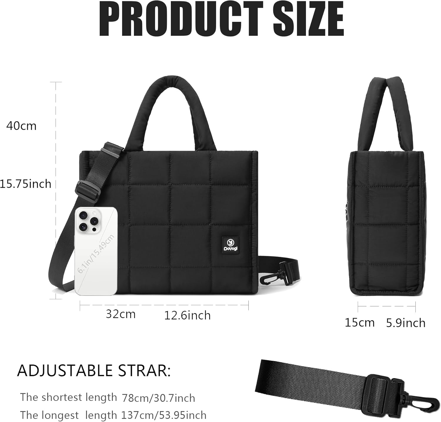 Quilted Crossbody Bags for Women,Puffer Weekender Overnight Bag,Purse Handbag Organizer,Small Tote Bags Shoulder Bag - Image 5