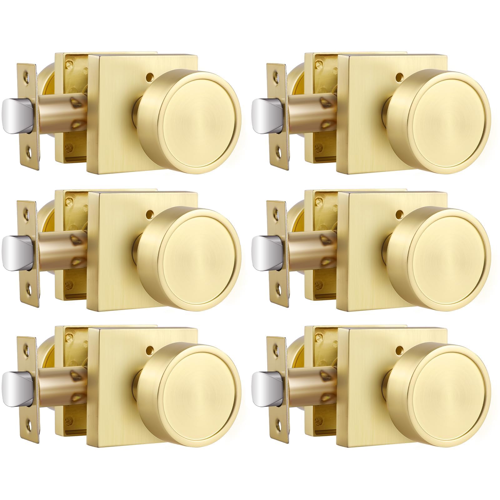 Photo 1 of Haidms Gold Interior Door Knobs (6 Pack)