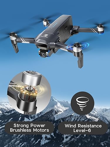 Miniatura 8 de TF35 PRO - Dron cardán de 2 ejes con cámara para adultos 4k, 2 baterías de 80 minutos de tiempo de vuelo, transmisión de rango de 11500 pies, cámara