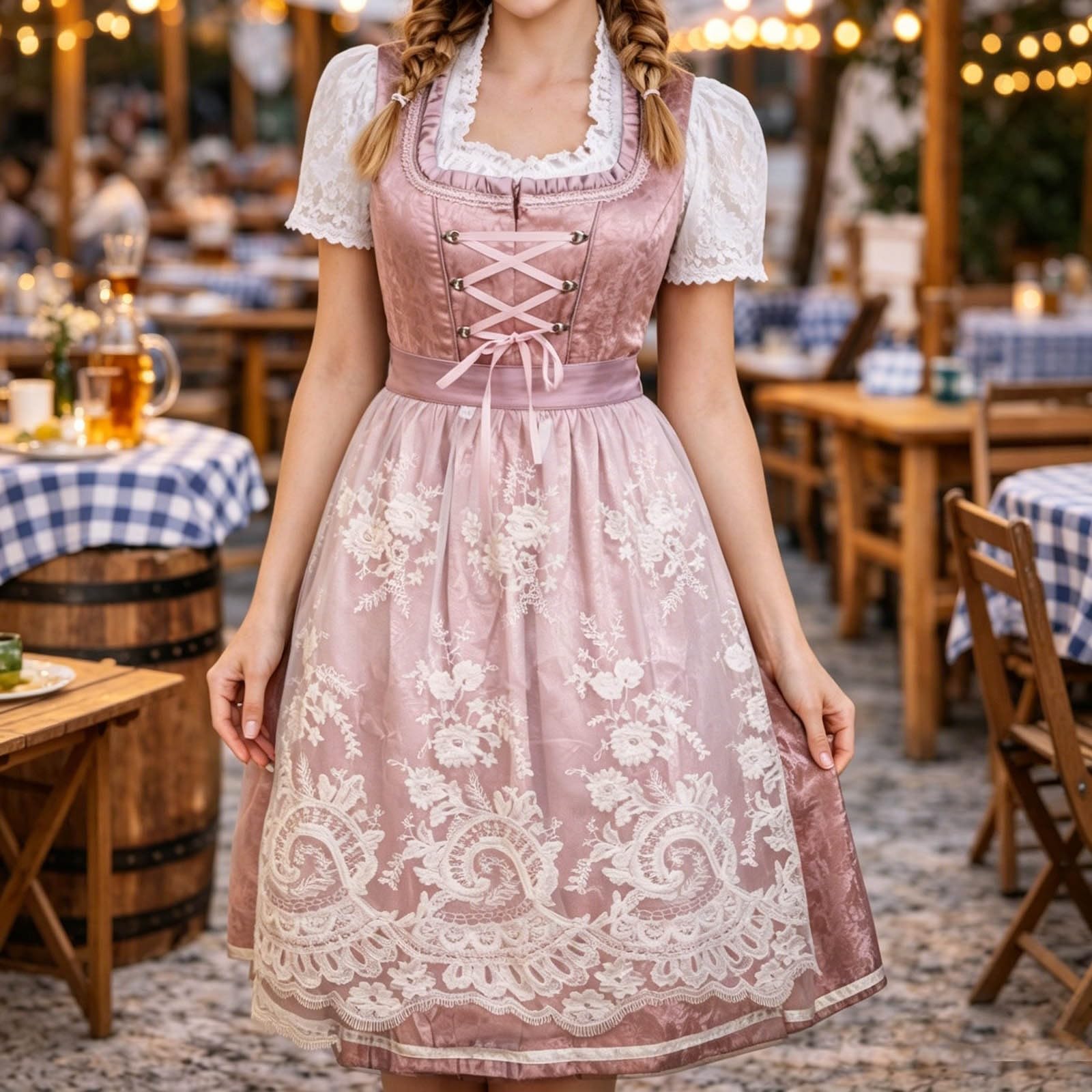 Dirndl Grosse Grössen Oktoberfest Damen Outfit Samt Dirndl-Komplettsets Trachtenkleid Dirnd Große Größen Midi Mit Bluse Unter 100 Euro Für Komplettset Mini Lang Dirdl Lifos