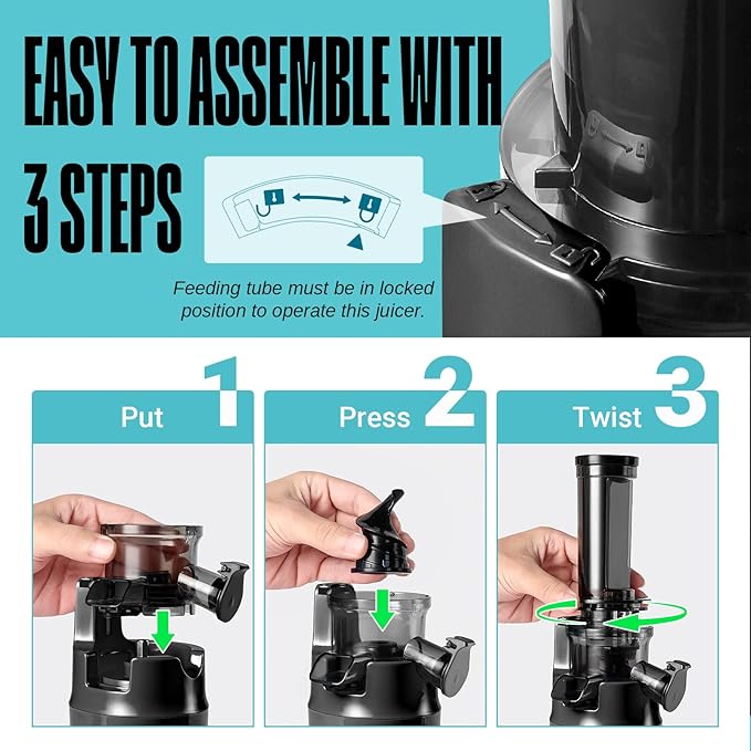 Extractor Jugos Prensado Frío Boca Ancha 250W miniatura 6