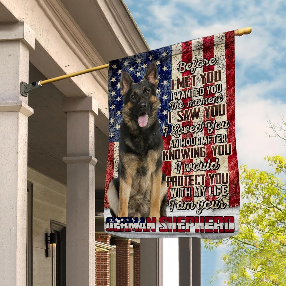 American Flag Boxer Dog I Am Your Boxer Dog Sitting Flag American Patriotic Patriot 4th of july House Flag (29.5" x 39.5") Double Sided-USA Flags Premium Polyester-Decorative Indoor Outdoor Flag