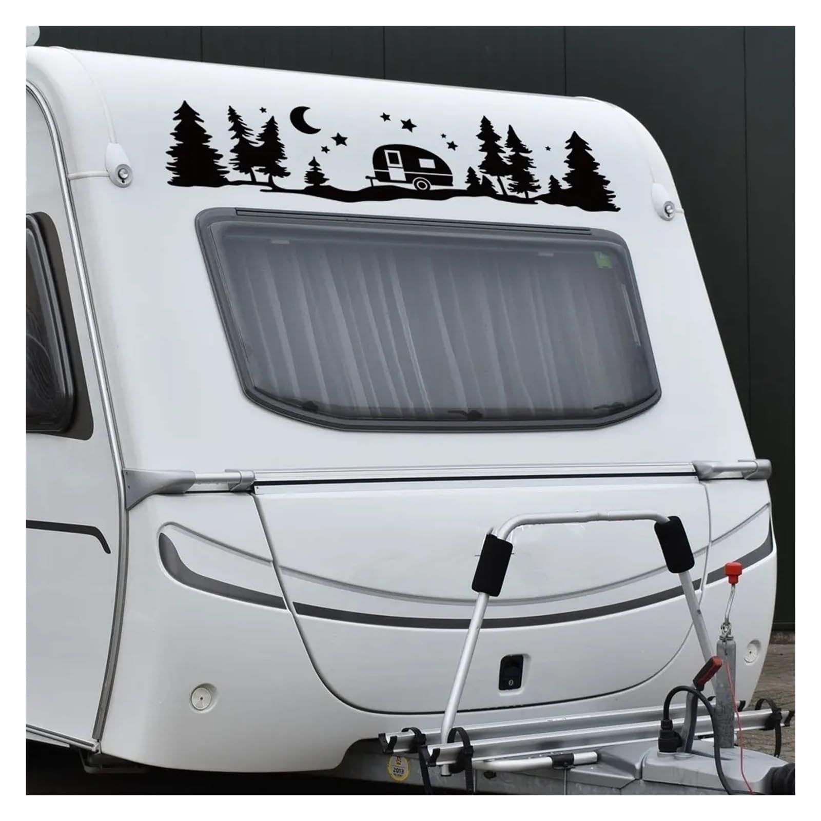 Auto Camper Van for cavalli Caravan RV Camper Van Body Decor Decalcomanie in vinile Accessori for tuning automatico Adesivi for auto(Black,180X45CM)