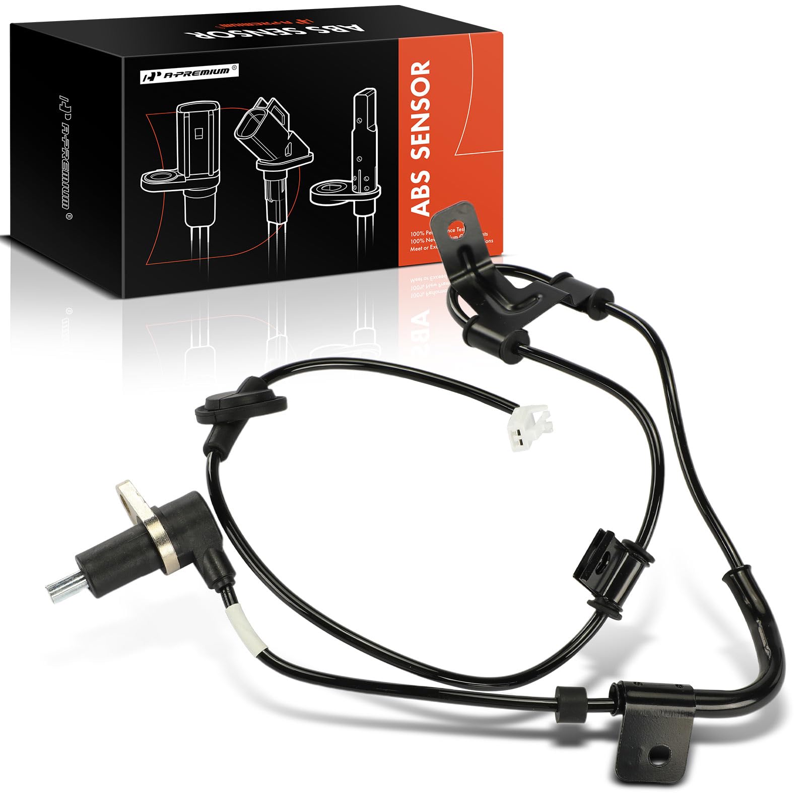 A-Premium ABS Wheel Speed Sensor Compatible with Hyundai Models - Elantra 1996 1.8L Sedan - Rear Left Driver Side, Replace# 9568029500, 9568029001