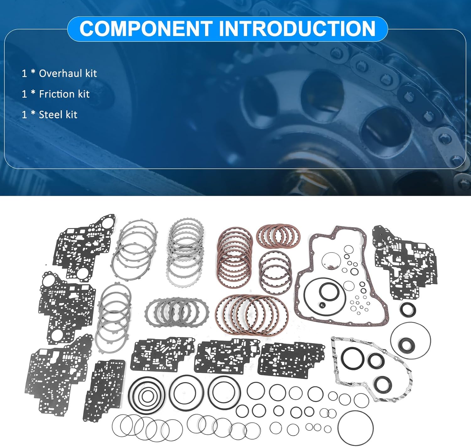 Transmission Master Overhaul Rebuild Kit RE4F03A/RL4F03A for 1993-2011 Nissan 200SX, Sentra, Grand Livina, Complete Professional Grade Kit with Gaskets & Seals