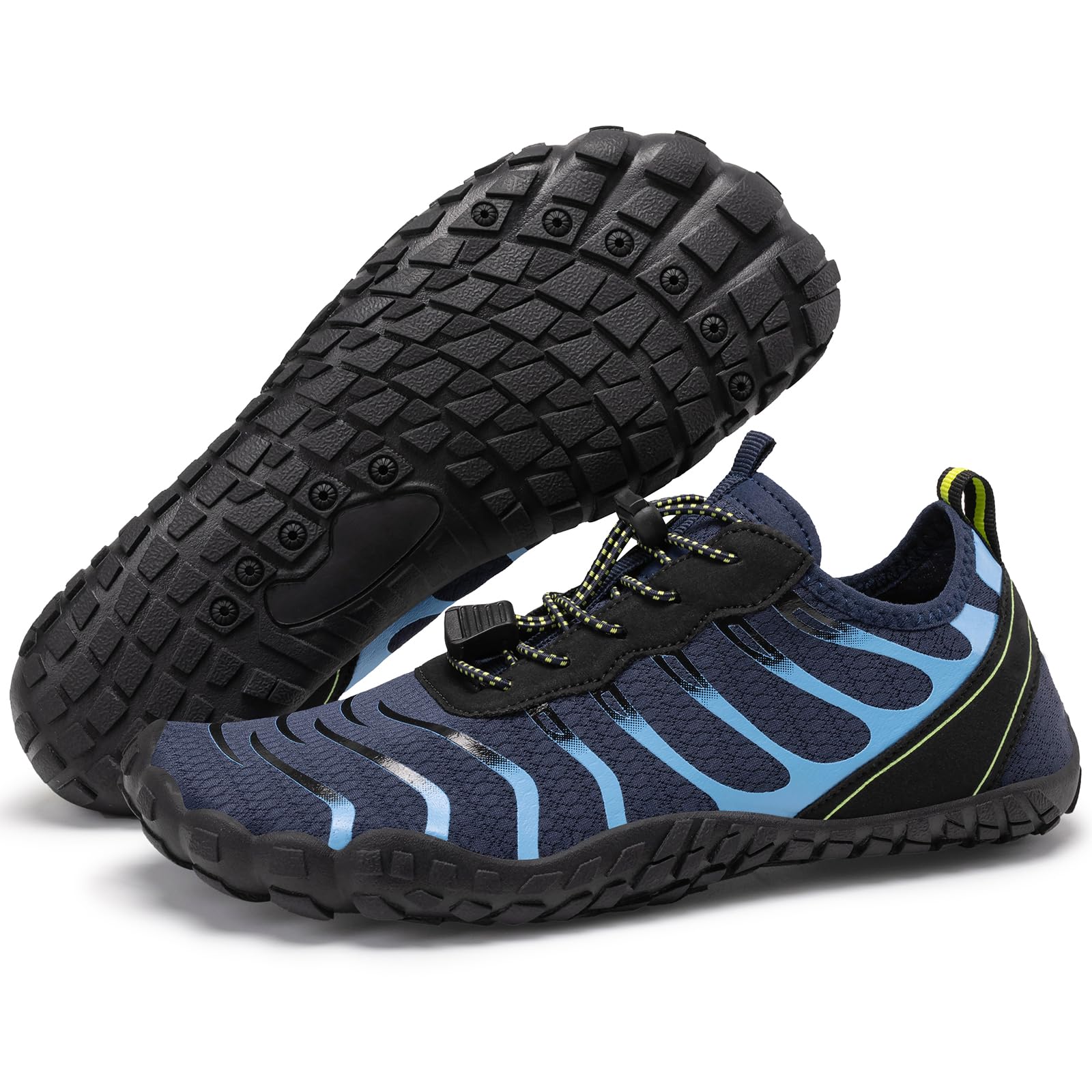 Barefoot Shoes Women Men Footwear,Wide Toe Box River Pool Beach Water Shoes | Comfortable & Non-Slip Barefoot Vitality Shoe,Zero Drop Women's Athletic Sneakers for Hiking Walking Running Swimming Boating 9 Women/7 Men Dark Blue