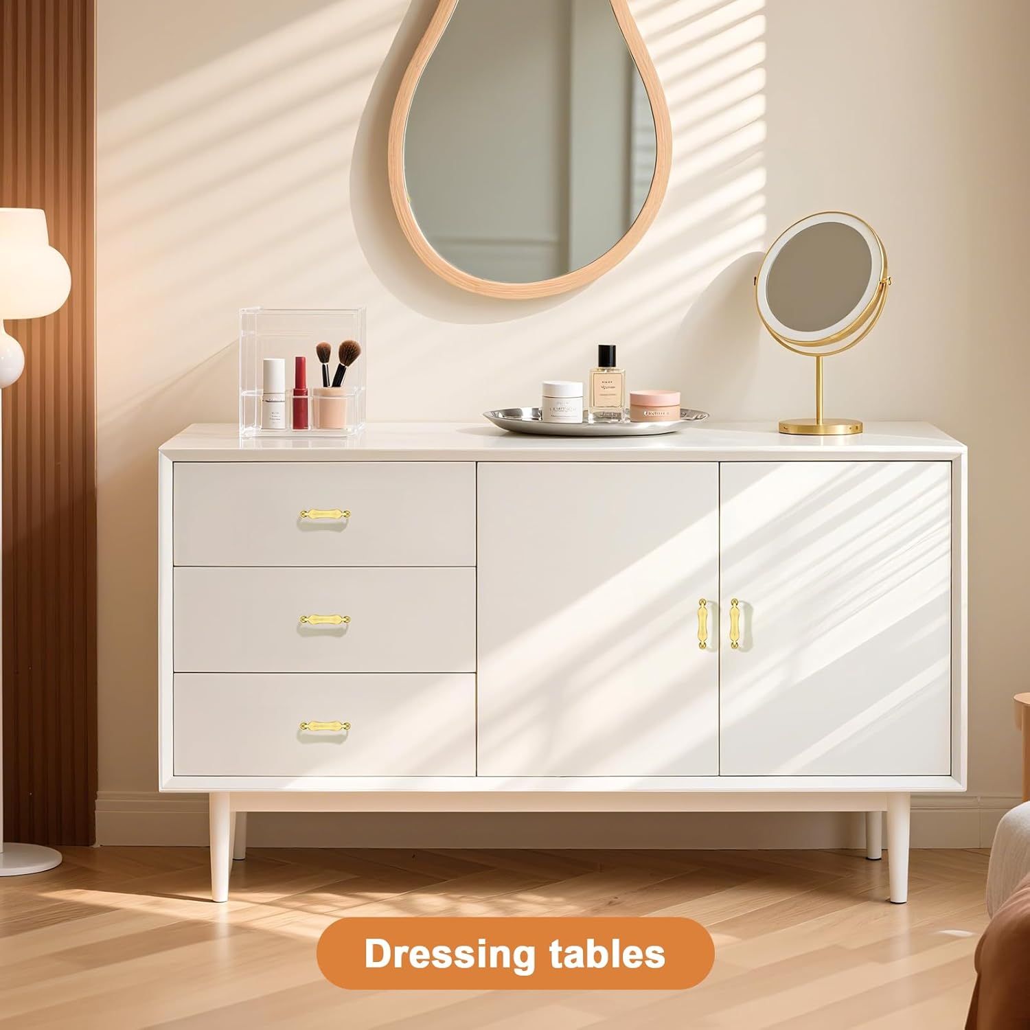 Probrico Gold Cabinet Pulls 3 Inch(76mm) Hole Centers 10 Pack,Modern Arch Style Kitchen Cabinet Handles Cupboard Hardware for Drawers and Dressers