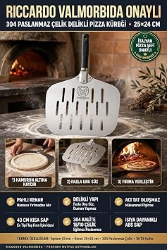 Transformacion Delikli Pizza K re i 18/10  elik 25x24 cm K sa Sapl  Ev Tipi Ta  F r n Pizza Pateli 723461