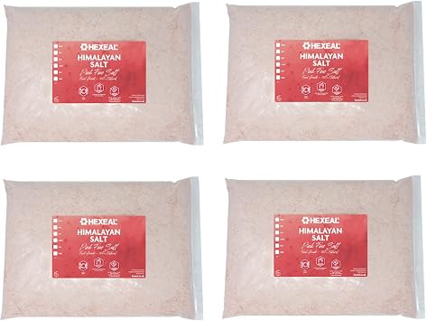 Hexeal Himalayan Pink Salt 4 x 5kg Bags - 100% Natural, Fine & Food Grade