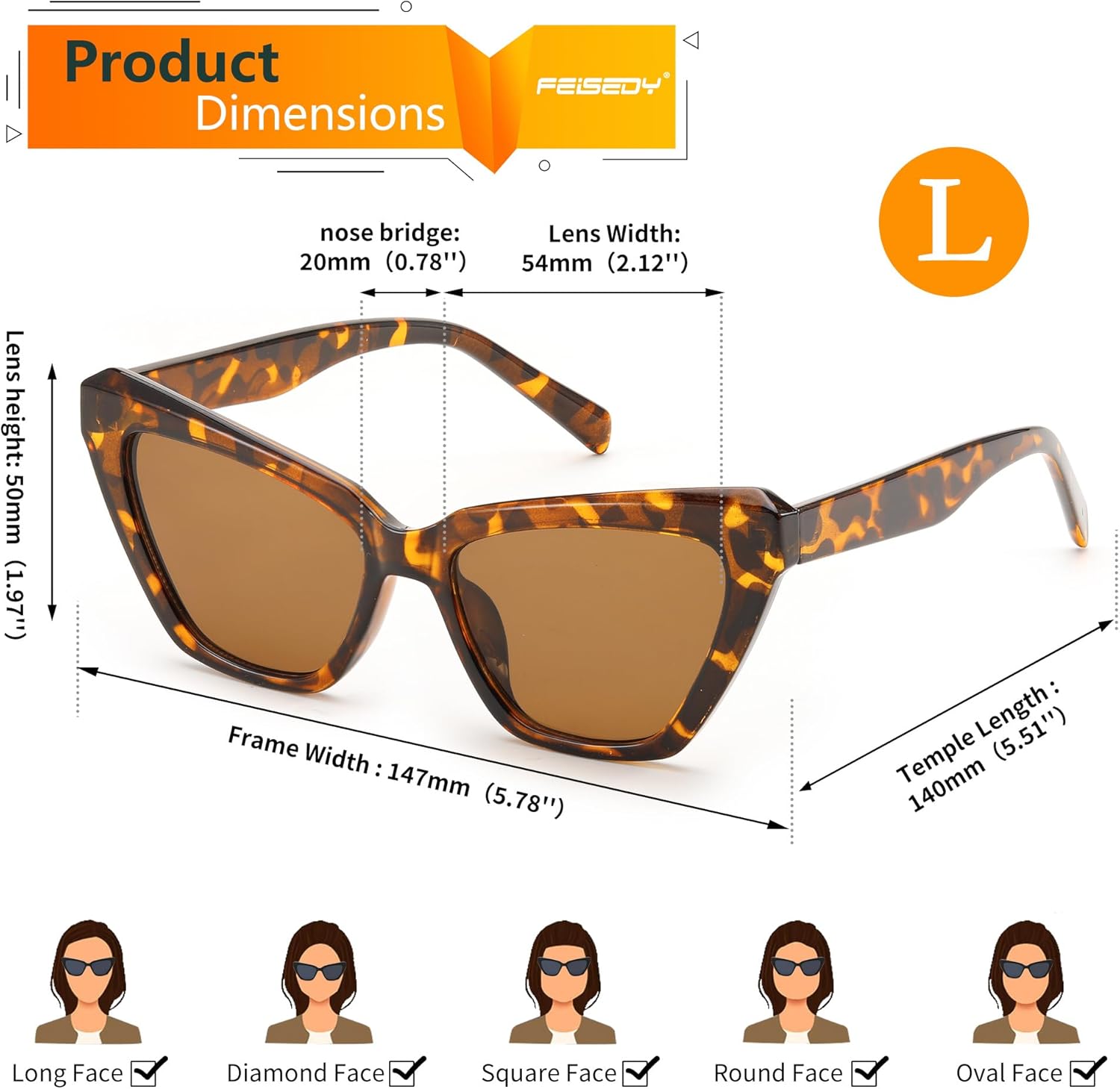 FEISEDY Retro Cat Eye Sunglasses for Women UV400 Protection Small Vintage Chic Shades B0132 - Image 6